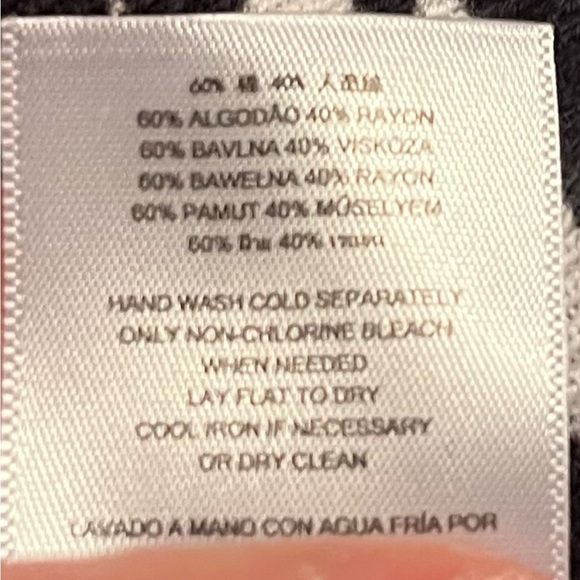 Michael Kors Black & White Zebra Print Lightweight Knit Sweater | Size Small - Picture 9 of 9